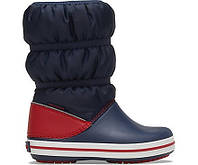 Зимние сапоги Crocs Kids Crocband Winter Boot Navy/Red р. 12/29/18.5см