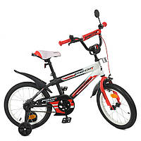 Двухколесный детский велосипед с ручным тормозом и звонком 16 дюймов Profi Inspirer Y16325-1 Черно-красный