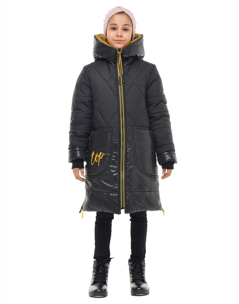 Теплі зимові куртки пальто для дівчаток розміри 122-146