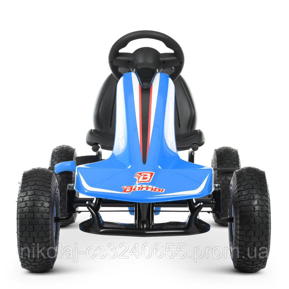 Детский карт с надувными колесами Bambi kart M 4574-4 Синий Педальная машинка веломобиль - фото 2 - id-p1958307638