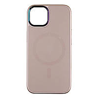 Чехол TPU Foggy with Magsafe Apple Iphone 14 Pro Pink sand AM, код: 8150528
