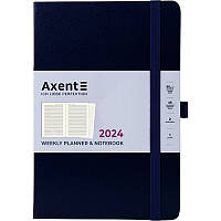 Щотижн. A4 "Axent" дат2024 Prime Strong синій №8507-24-02(12)(24)