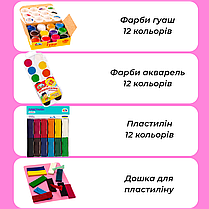 Шкільний набір канцтоварів "Преміум Люкс" Дівчинка 3 клас, фото 2