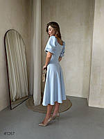 Романтична жіноча сукня міді з об'ємними рукавами на резинці з 42 по 48 розмір, фото 5