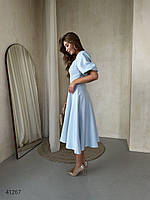 Романтична жіноча сукня міді з об'ємними рукавами на резинці з 42 по 48 розмір, фото 4