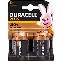 Батарейка на 1,5V по 2 штуки на блистере Duracell Plus LR-20 АА в упаковке 2 шт