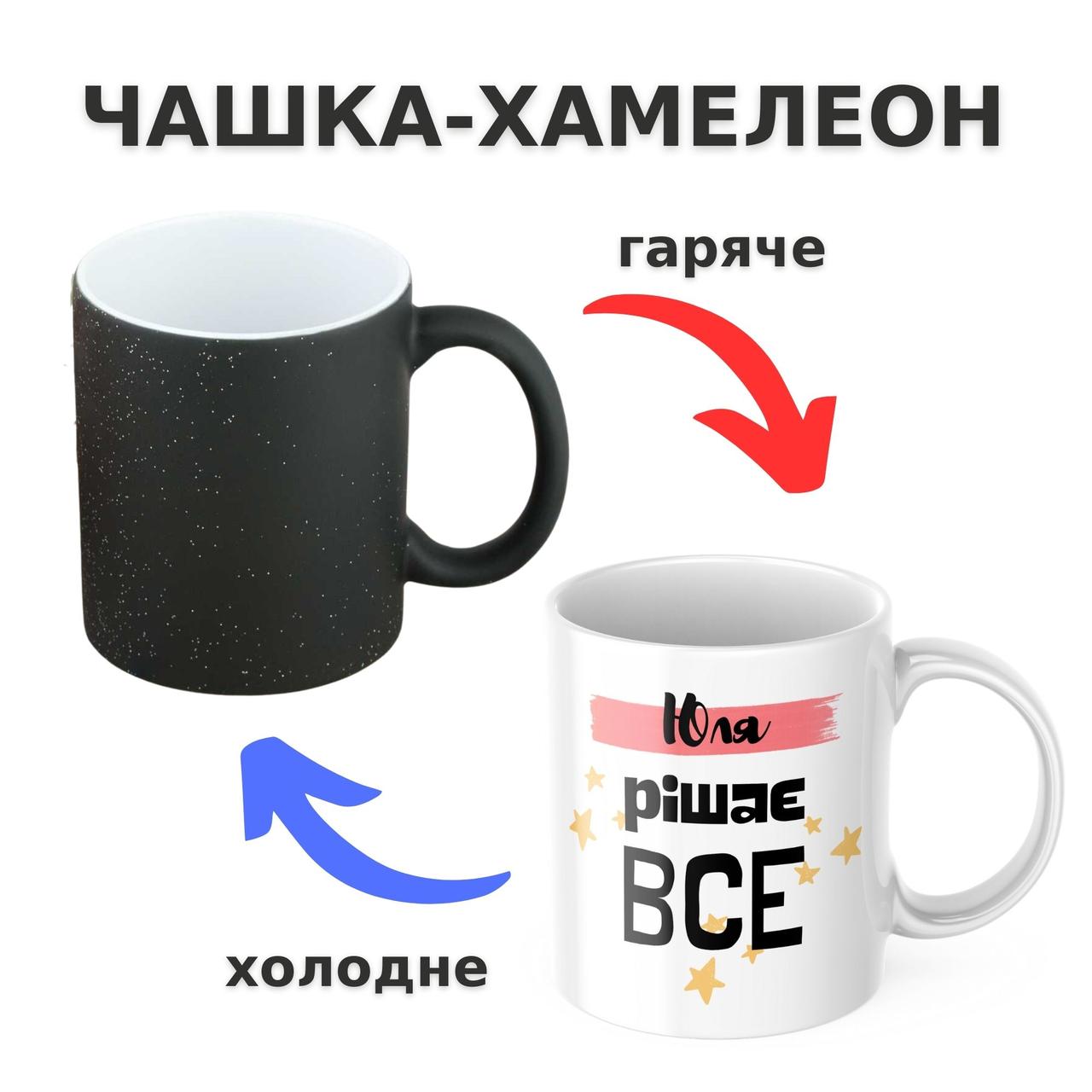 Чашка-хамелеон з принтом 330 мл Юля рішає все