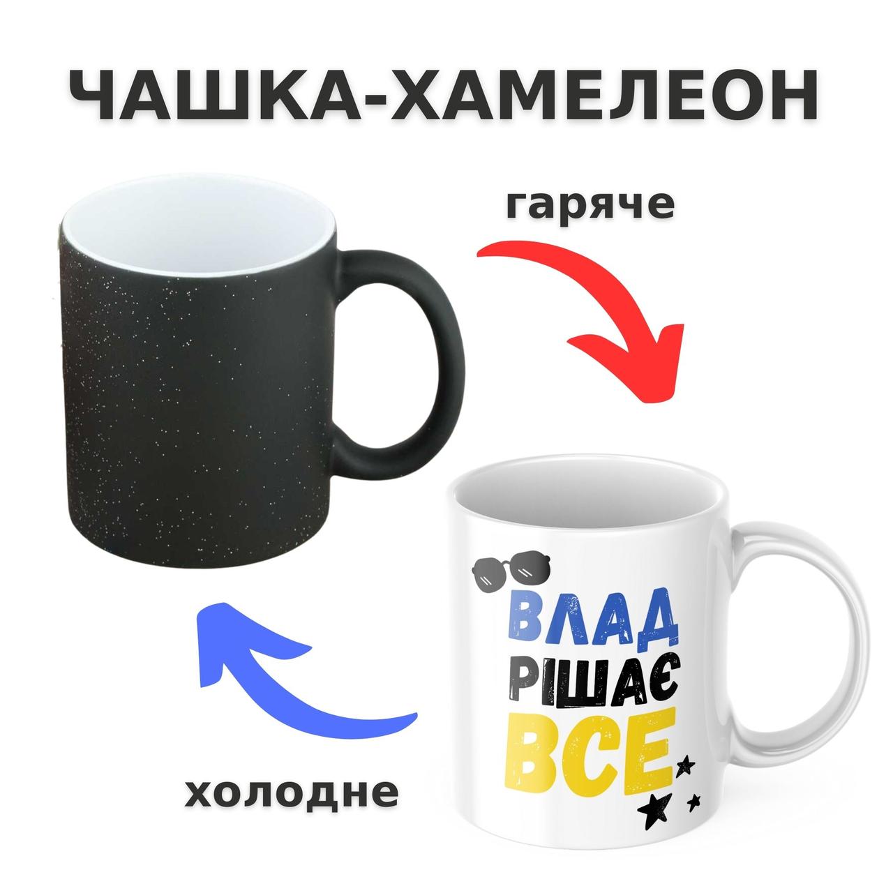 Чашка-хамелеон з принтом 330 мл Влад рішає все