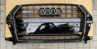 Решітка радіатора Audi Q3 8U (15-18) стиль SQ3 (чорна)