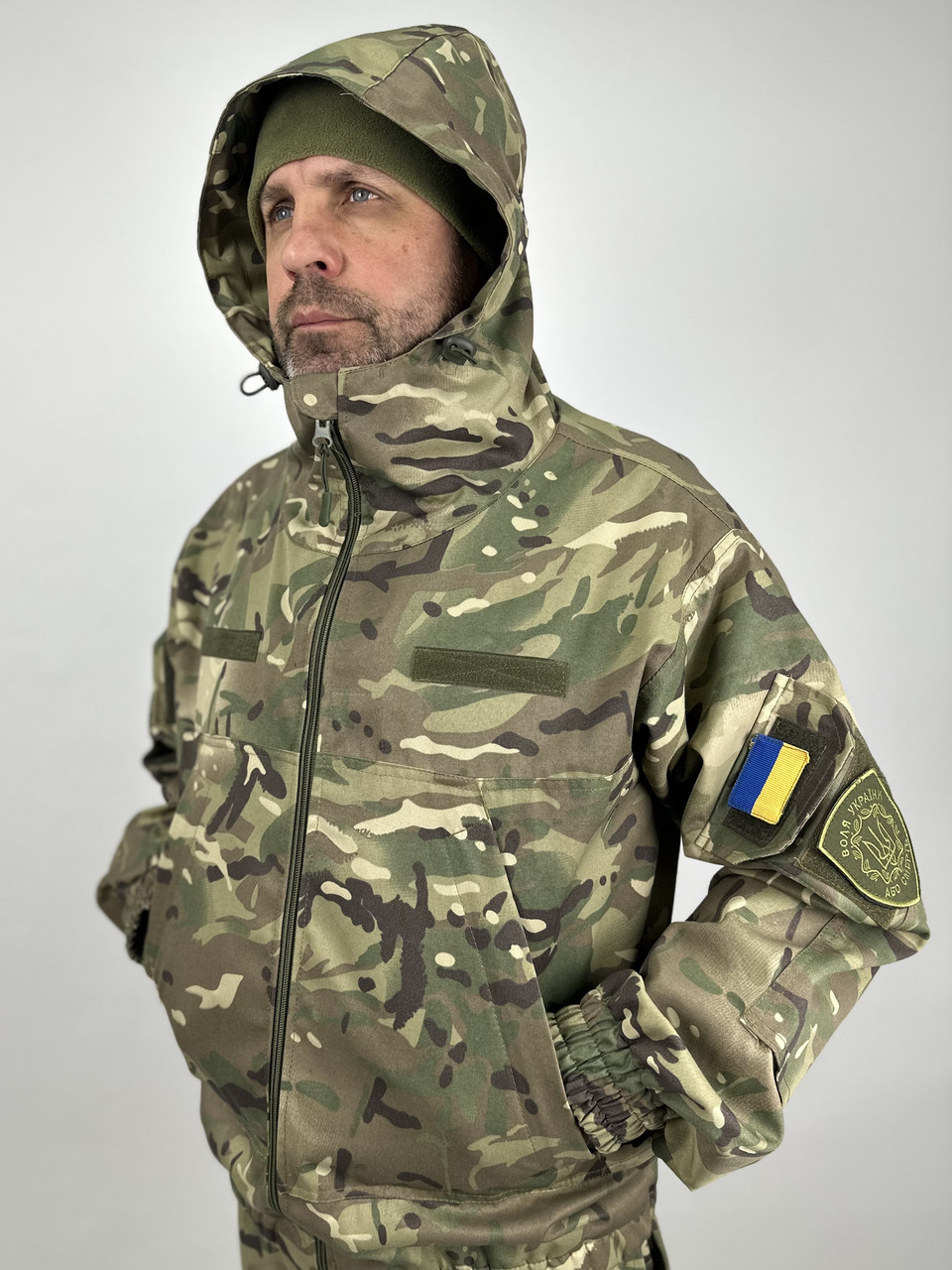 Куртка мультикам "Горка" утеплена на флісі Тактична куртка мультикам осінь Військова куртка Multicam демісезонна