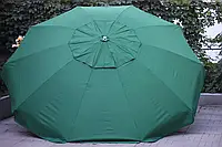Большой торговый круглый зонт с ветровым клапаном 3 м Зонт от солнца и дождя Зеленый
