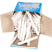 Белый круглый мел 100 штук для школы в картонной упаковке в упаковке 100 штук