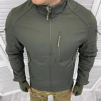 Военная мужская куртка Combat Soft-shell на флисе (Оливковый) M