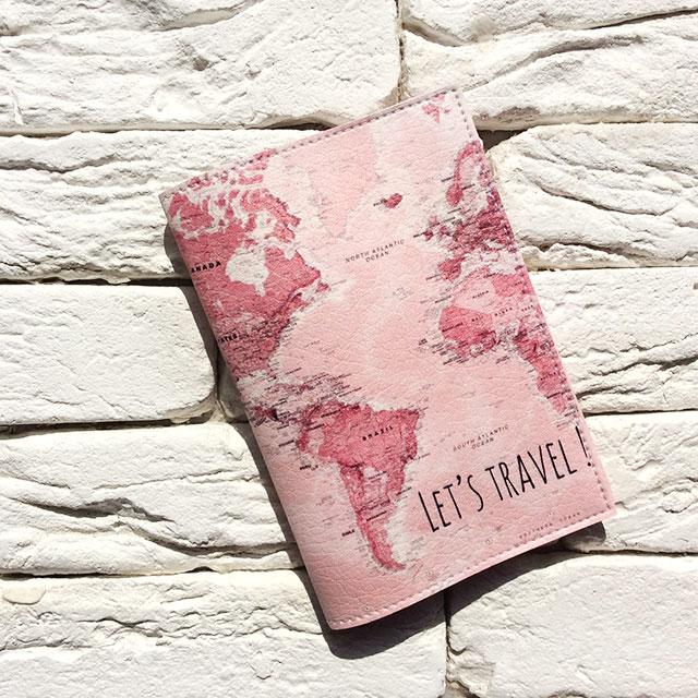Обкладинка для паспорта Карта 2 (рожевий)