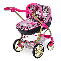Классическая коляска для кукол с с люлькой FiVEoNiNE T726032 Розовый
