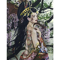 Алмазная живопись Японка с татуировкой Дракона 40х50 GLE73761 в картонной коробке