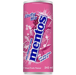 Mentos Drink Fruity Mix Безалкогольний напій зі смаком фруктів з шматочками желе 240ml