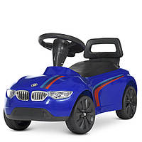 Спортивная каталка-толокар BMW с светом фар и музыкой на батарейках Bambi M 4580-4 Синий