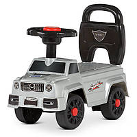 Детская каталка-толокар Mercedes с сигналом на руле и скрытым багажником Bambi QX-5500-2-11 Серый