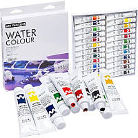 Водные акварельные краски по 12 мл в тубусе на 24 цвета Art Ranger Water EW2412 в упаковке 24 шт