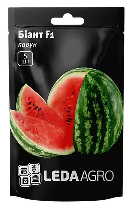 Насіння кавуна Біант F1, 50 шт — ультраранній гібрид, LEDAAGRO, фото 1