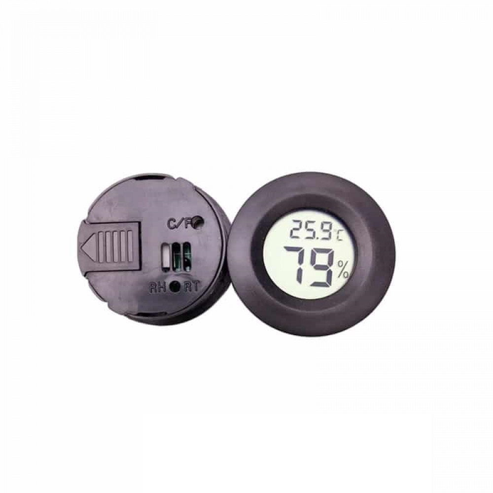 Цифровий годинник із термометром і гігрометром Ring clock Black