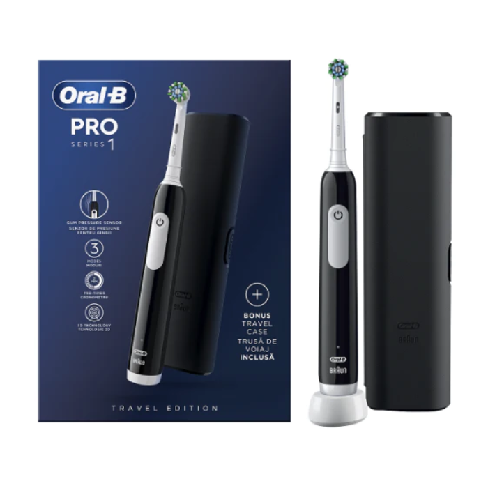 Електрична зубна щітка Braun Oral-B Pro D305.513.3X Pro Series 1 Black з чохлом 012232