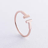 Кільце "Tina" в червоному золоті к05179, фото 3