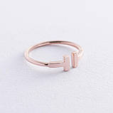 Кільце "Tina" в червоному золоті к05179, фото 7