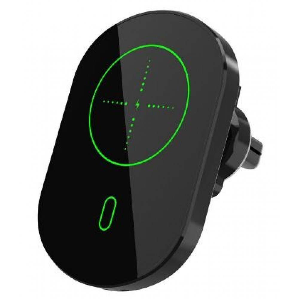 Автотримач магнітний на повітропровід з бездротовою зарядкою C13 MagSafe Black