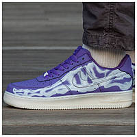 Мужские кроссовки Nike Air Force 1 Low QS Purple Skeleton Halloween кожаные кроссовки найк аир форс скелетон