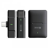 Бездротовий мікрофон для телефона USB C Veron EP033AH-C з кейсом заряджання