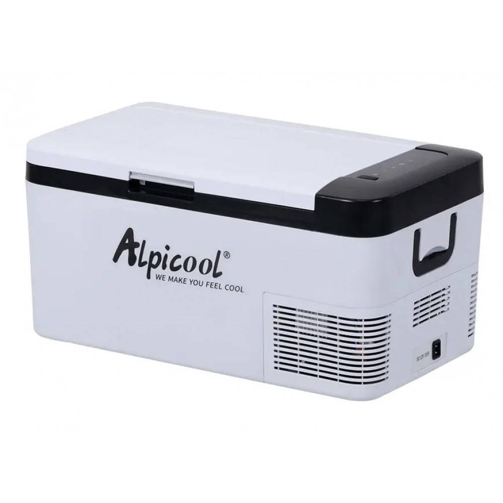 Компресорний автохолодильник Живлення 12, 24, 220 V; Охолодження до -20 — Alpicool K18 (18L), фото 1