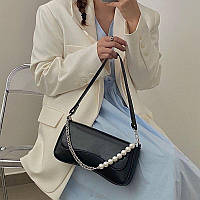Женская сумочка багет с жемчугом Pearl