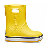 Резиновые сапоги детские Crocs Kids Crocband Rain Boot Yellow / Navy 2/33.5/21.5 см