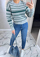 Женский свитер с геометрическим узором (р. 42-46) 91043267