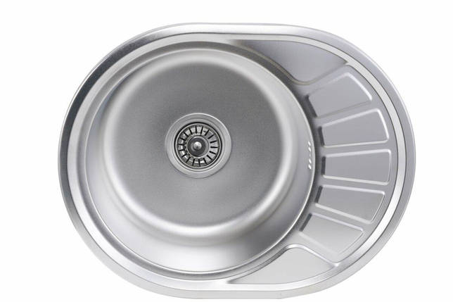 Кухонна мийка з нержавіючої сталі Platinum САТИН 5745 (0,6/170 мм), фото 1