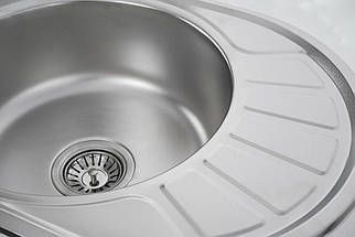 Кухонна мийка з нержавіючої сталі Platinum САТИН 5745 (0,6/170 мм), фото 4