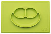 EZPZ - Силиконовая тарелка Happy Mat, цвет зеленый