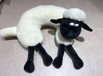 Подушка під шию для подорожей дитяча у формі овечки "Шон" 45*45*20 см.