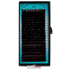 Вії для нарощування LEX темно-коричневі 0.07 D 14 мм