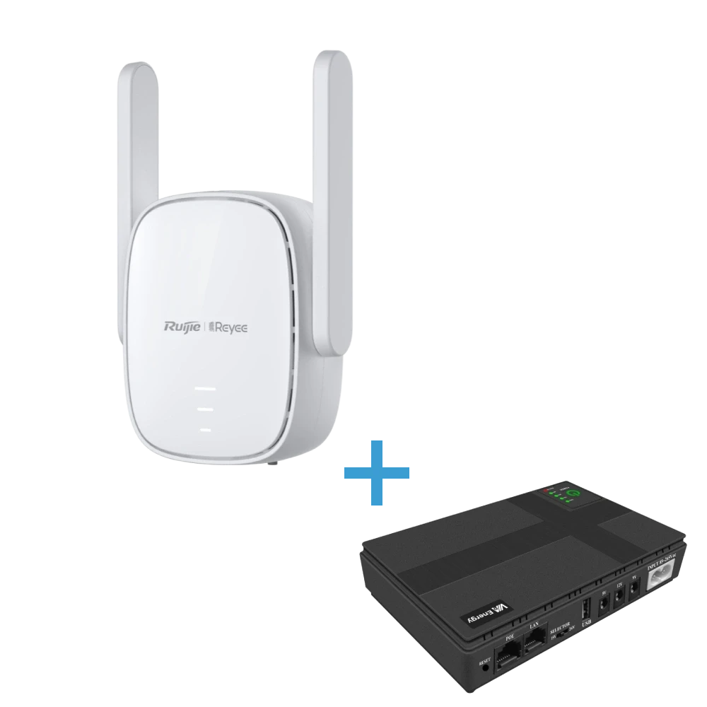 Комплект репітер і джерело безперебійного живлення Ruijie VIA Energy Mini UPS + RGB-EW300R