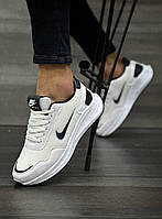 Мужские кроссовки Nike White белые кросовки найк мужские модные кроссовки летние найк белые кеды Nike сетка