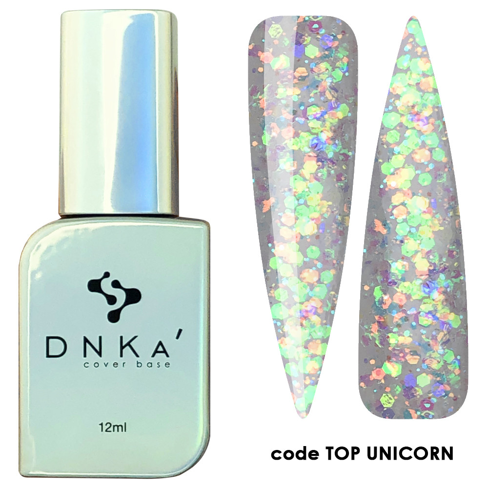 Фінішне покриття для нігтів DNKa’ Top Unicorn, 12 мл, фото 1