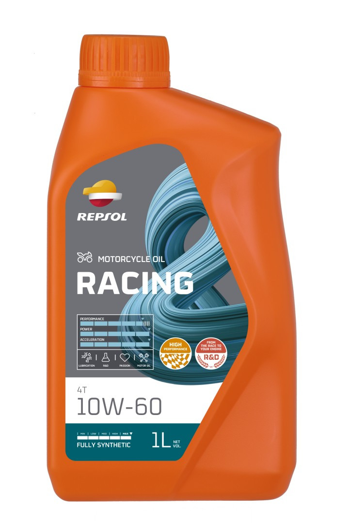 Моторна олива Repsol 4T Racing 10W60 1Л MA2 синтетика (12) - замінює RP160G51