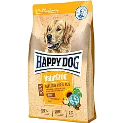 Корм для собак Хепі Дог НатурКрок Гефлюгель Happy Dog NaturCroq Geflugel Pur&Reis з птахом та рисом 11 кг