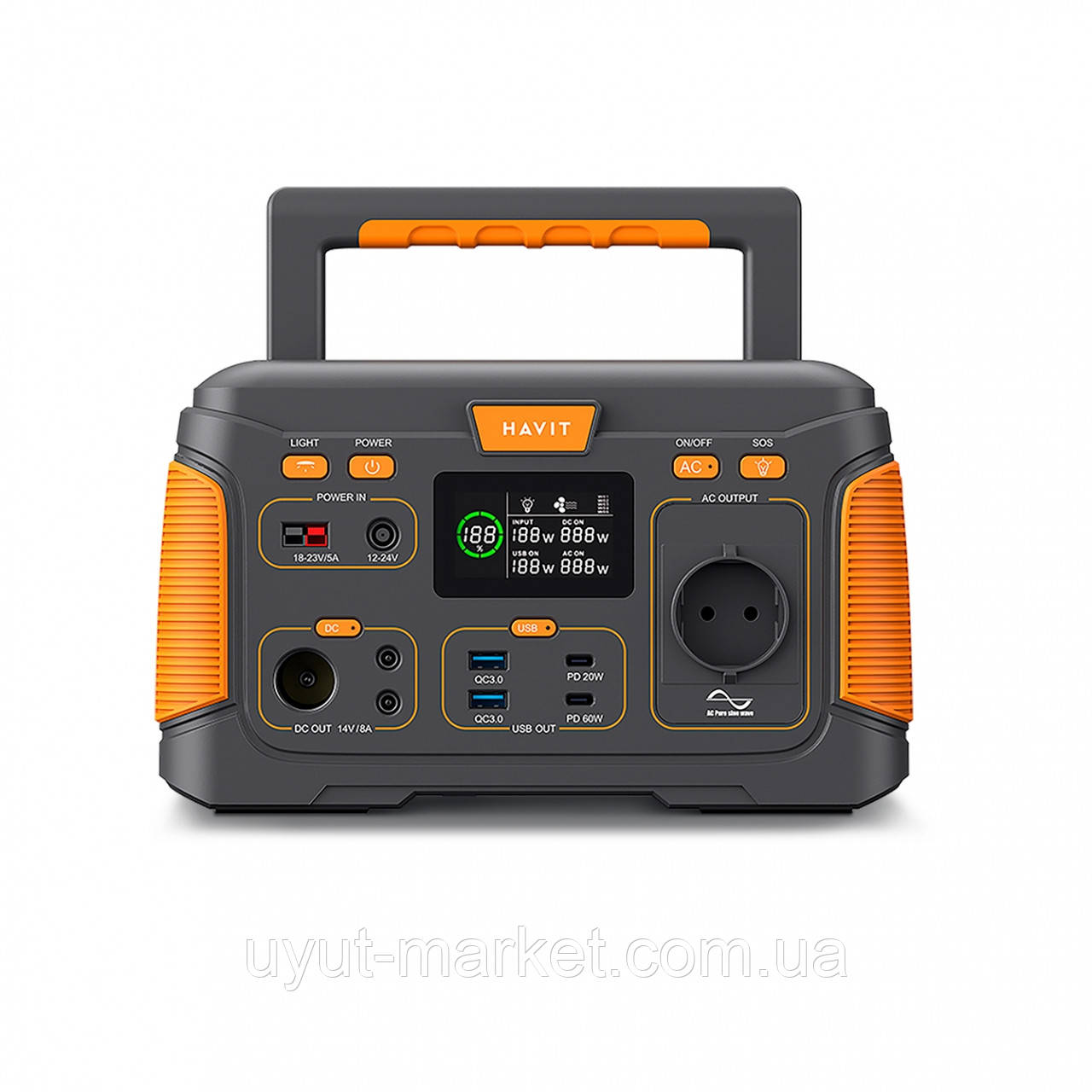 Портативна зарядна станція 300W 83200mAh HAVIT J300, фото 1