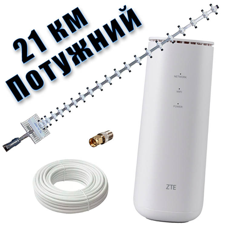 4G Інтернет + Wi-Fi 6 (роутер ZTE MF289F + Антена 21 км), фото 1
