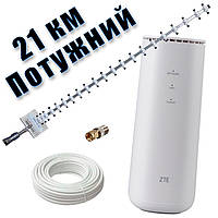 4G Интернет + Wi-Fi 6 (роутер  ZTE MF289F + Антенна 21 км)