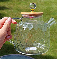 Чайник заварочный стеклянный Olens "Ромбус", 1000 мл, 102-374 GG